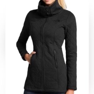THE NORTH FACE Black Caroluna Quilted Fleece Jacket Size Medium